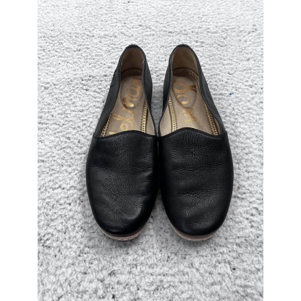 Women's Sam Edelman Everie Black Leather Upper Classic Flat Loafers Size 7.5 M